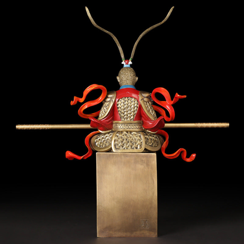 manufacturer wholesales all copper Sun Wukong ornaments, defeating Buddha Jingsi tea room home decorations, 2017