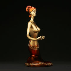 Manufacturers wholesale pure copper princess ornaments, creative pure copper European wine rack wine cabinet decorations