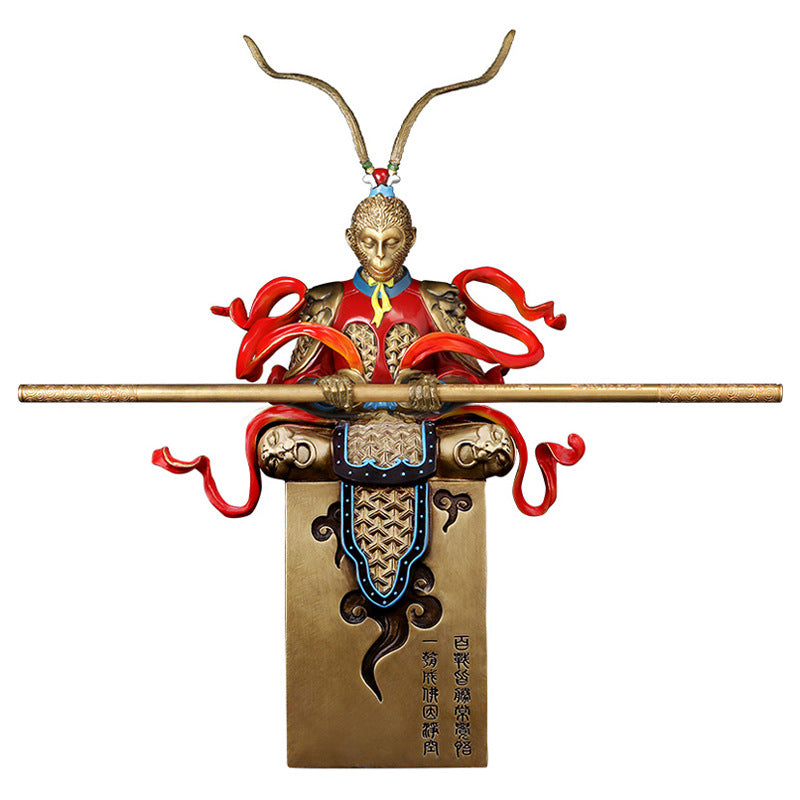 manufacturer wholesales all copper Sun Wukong ornaments, defeating Buddha Jingsi tea room home decorations, 2017