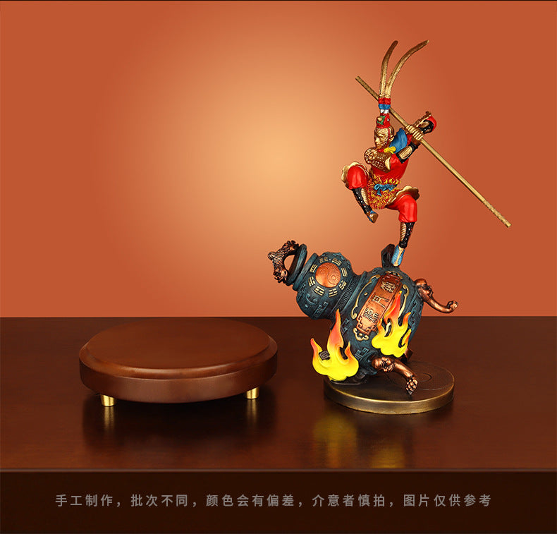 "The Revival in Adversity" Bronze Great Sage Statue - Home Artisan Craft of Sun Wukong, the Victorious Fighting Buddha