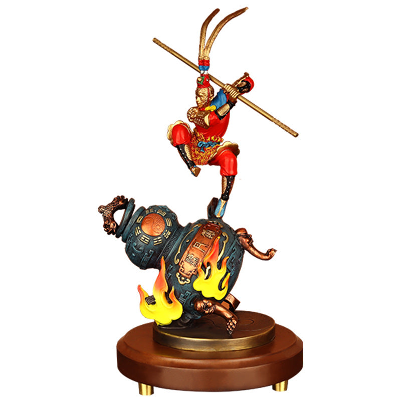 "The Revival in Adversity" Bronze Great Sage Statue - Home Artisan Craft of Sun Wukong, the Victorious Fighting Buddha