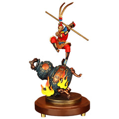 "The Revival in Adversity" Bronze Great Sage Statue - Home Artisan Craft of Sun Wukong, the Victorious Fighting Buddha