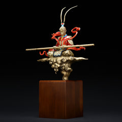 Pure brass Monkey King office living room decoration crafts