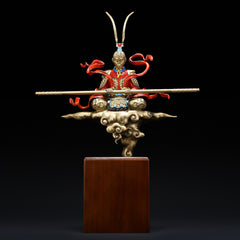 Pure brass Monkey King office living room decoration crafts