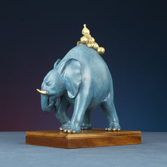 Fuxiang ornament "Fulu Elephant" Home decoration Living room entrance Elephant ornament Crafts