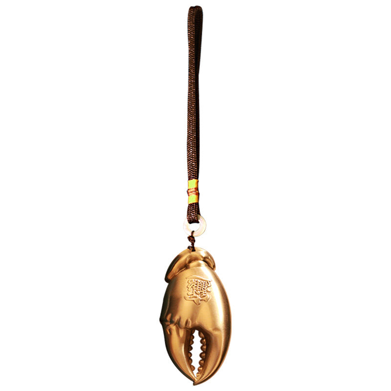"Money in Hand" Full Copper Crab Claw Handle Decoration Home Light Luxury Living Room Crab Claw Crafts