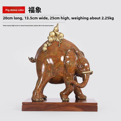 Fuxiang ornament "Fulu Elephant" Home decoration Living room entrance Elephant ornament Crafts
